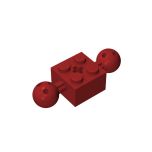 Technic Brick Modified 2 x 2 With 2 Ball Joints And Axle Hole #17114 Dark Red Gobricks