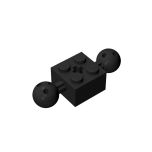 Technic Brick Modified 2 x 2 With 2 Ball Joints And Axle Hole #17114 Black