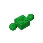 Technic Brick Modified 2 x 2 With 2 Ball Joints And Axle Hole #17114 Green Gobricks