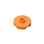 Plate Special Round 2 x 2 with Center Stud (Jumper Plate) #18674 Orange