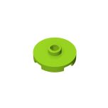 Plate Special Round 2 x 2 with Center Stud (Jumper Plate) #18674 Lime