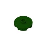 Plate Special Round 2 x 2 with Center Stud (Jumper Plate) #18674 Dark Green