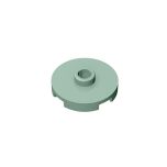 Plate Special Round 2 x 2 with Center Stud (Jumper Plate) #18674 Sand Green