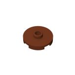 Plate Special Round 2 x 2 with Center Stud (Jumper Plate) #18674 Reddish Brown