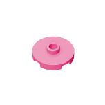 Plate Special Round 2 x 2 with Center Stud (Jumper Plate) #18674 Dark Pink