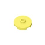 Plate Special Round 2 x 2 with Center Stud (Jumper Plate) #18674 Bright Light Yellow
