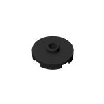 Plate Special Round 2 x 2 with Center Stud (Jumper Plate) #18674 Black