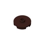 Plate Special Round 2 x 2 with Center Stud (Jumper Plate) #18674 Dark Brown
