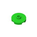 Plate Special Round 2 x 2 with Center Stud (Jumper Plate) #18674 Bright Green