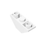 Slope Inverted 45 3 x 1 Double with 2 Blocked Open Studs #18759 White