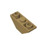 Slope Inverted 45 3 x 1 Double with 2 Blocked Open Studs #18759 Dark Tan