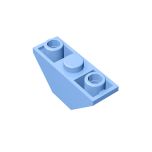 Slope Inverted 45 3 x 1 Double with 2 Blocked Open Studs #18759 Bright Light Blue
