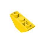 Slope Inverted 45 3 x 1 Double with 2 Blocked Open Studs #18759  Yellow Gobricks