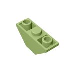 Slope Inverted 45 3 x 1 Double with 2 Blocked Open Studs #18759  Olive Green Gobricks