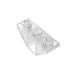 Slope Inverted 45 3 x 1 Double with 2 Blocked Open Studs #18759  Trans-Clear Gobricks