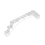Brick Arch 1 x 12 x 3 Raised Arch with 5 Cross Supports #18838  Trans-Clear Gobricks