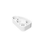 Technic Beam 2 x 3 L-Shape with Quarter Ellipse Thick #71708 Gobricks White Gobricks