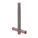 Lightsaber Blade with Cross #21699 Trans-Red