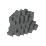 Rock Brick 8 x 8 x 6 #23996 Dark Bluish Gray Gobricks