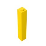 Brick 1 x 1 x 5 #2453 Yellow Gobricks