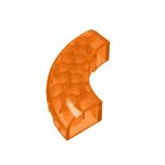 Brick Round Corner 5 x 5 x 1 with Bottom Cut Outs [No Studs] [1/4 Arch] #24599