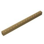 Brick 1 x 16 #2465 Dark Tan