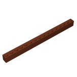 Brick 1 x 16 #2465 Reddish Brown