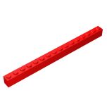 Brick 1 x 16 #2465 Red