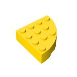 Brick, Round Corner 4 x 4 Full Brick #2577 Yellow