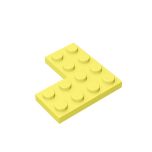 Plate 4 x 4 Corner #2639 Bright Light Yellow