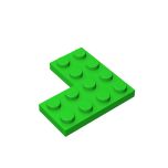 Plate 4 x 4 Corner #2639 Bright Green