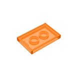 Flat Tile 2 x 3 #26603 Trans-Orange Gobricks