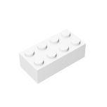 Brick 2 x 4 #3001 White Gobricks