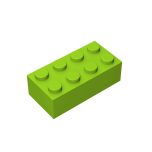 Brick 2 x 4 #3001 Lime Gobricks 1 KG