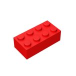 Brick 2 x 4 #3001 Red Gobricks