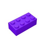 Brick 2 x 4 #3001 Dark Purple Gobricks