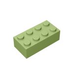 Brick 2 x 4 #3001 Olive Green Gobricks