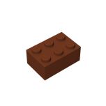Brick 2 x 3 #3002 Reddish Brown