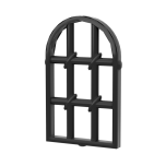 Window 1 x 2 x 2 & 2/3 Pane Twisted Bar with Rounded Top #30045