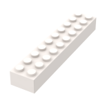 Brick 2 x 10 #3006 White