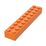 Brick 2 x 10 #3006 Orange