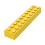 Brick 2 x 10 #3006 Yellow