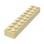 Brick 2 x 10 #3006 Tan