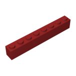 Brick 1X8 #3008 Dark Red