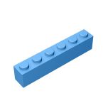 Brick 1 x 6 #3009 Medium Blue