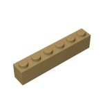 Brick 1 x 6 #3009 Dark Tan