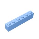 Brick 1 x 6 #3009 Bright Light Blue