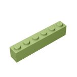 Brick 1 x 6 #3009 Olive Green