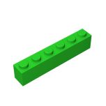 Brick 1 x 6 #3009 Bright Green