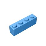 Brick 1X4 #3010 Medium Blue